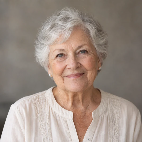 Illustrative portrait of a fictional woman